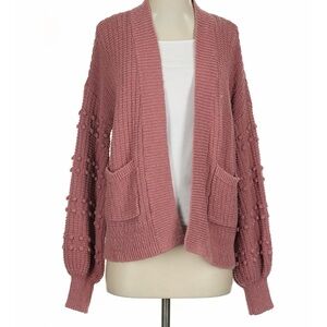 Madewell Mauve 100% Cotton Cardigan Sweater